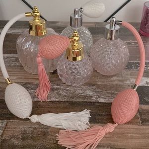 Glass perfume bottle set from Hobby Lobby
